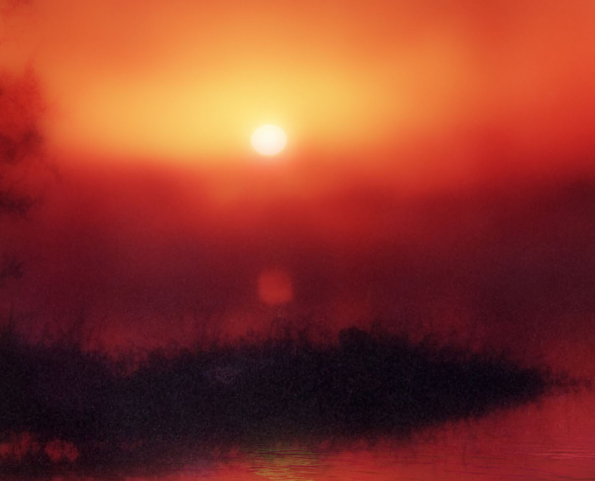 Fire On The Water - Pretoriuskop Dam Kruger National Park - Portrait