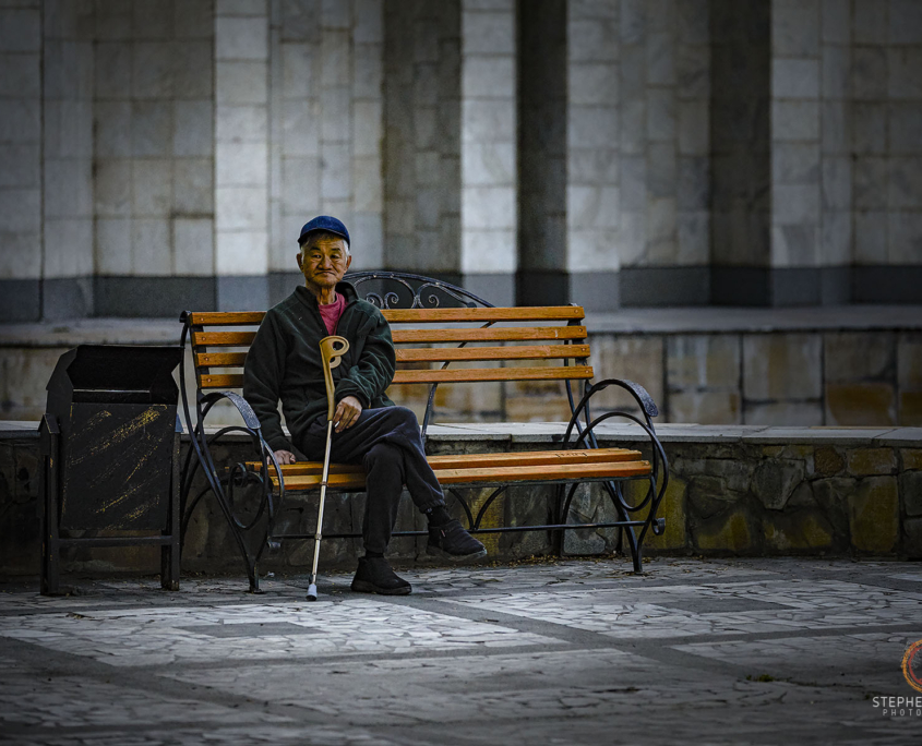 Old Man on Bench - Bishkek